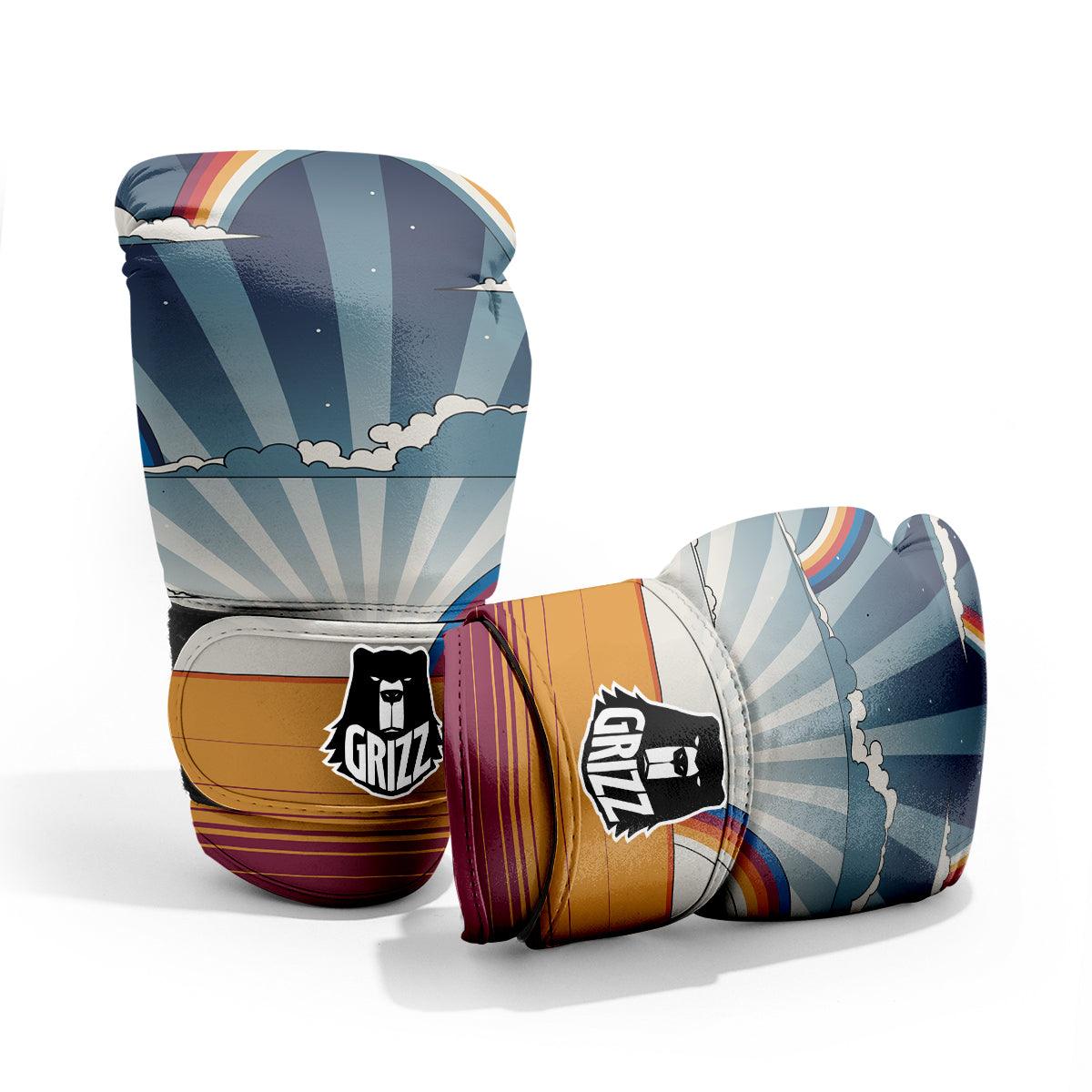 Art Style Hippie 1960s Print Pro Boxing Glove