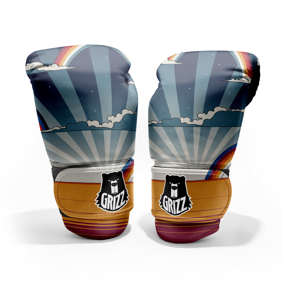 Art Style Hippie 1960s Print Pro Boxing Glove