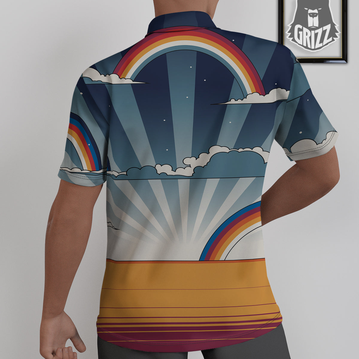 Art Style Hippie 1960s Print Untucked Shirts-grizzshop