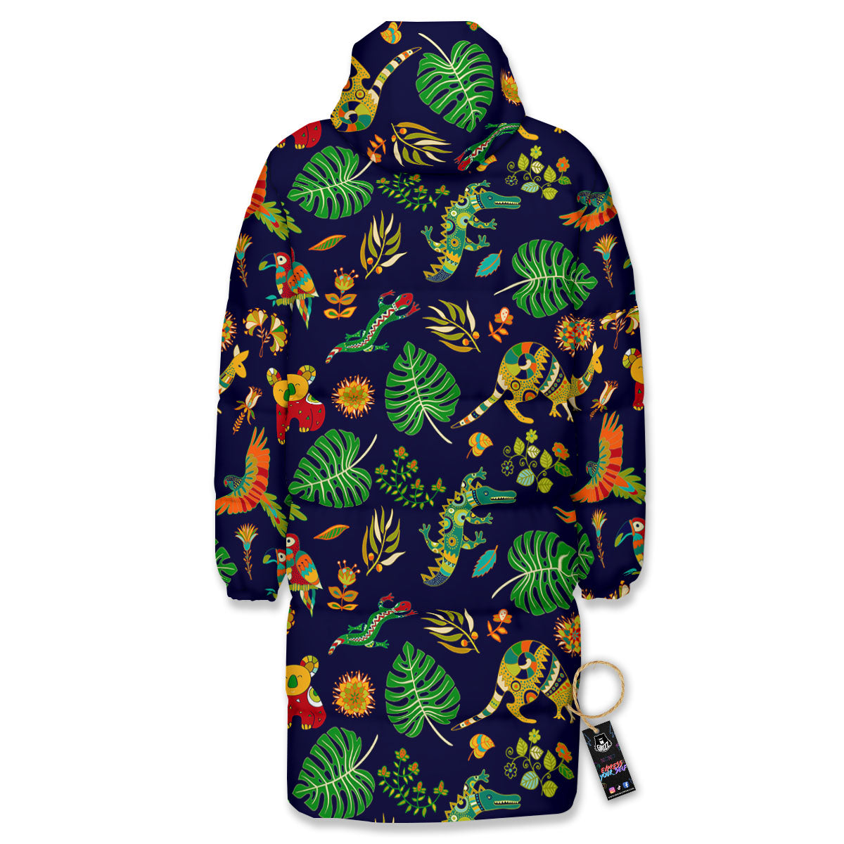 Art Australian Aboriginal Print Long Down Jacket