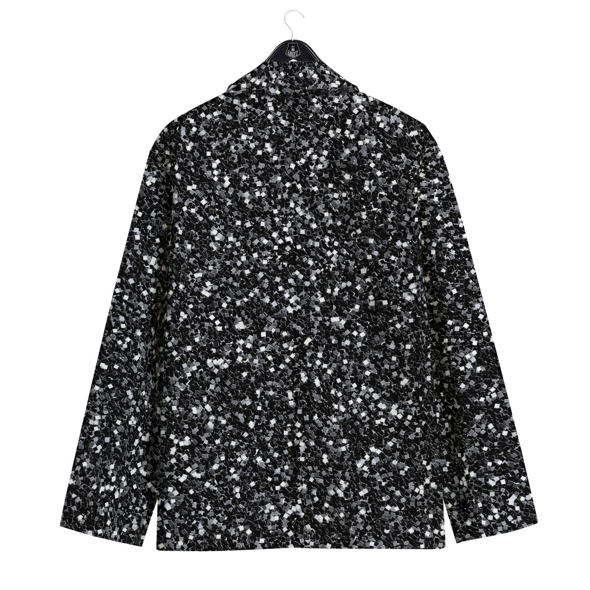 Artwork Black Glitter Print Men's Sport Coat-grizzshop