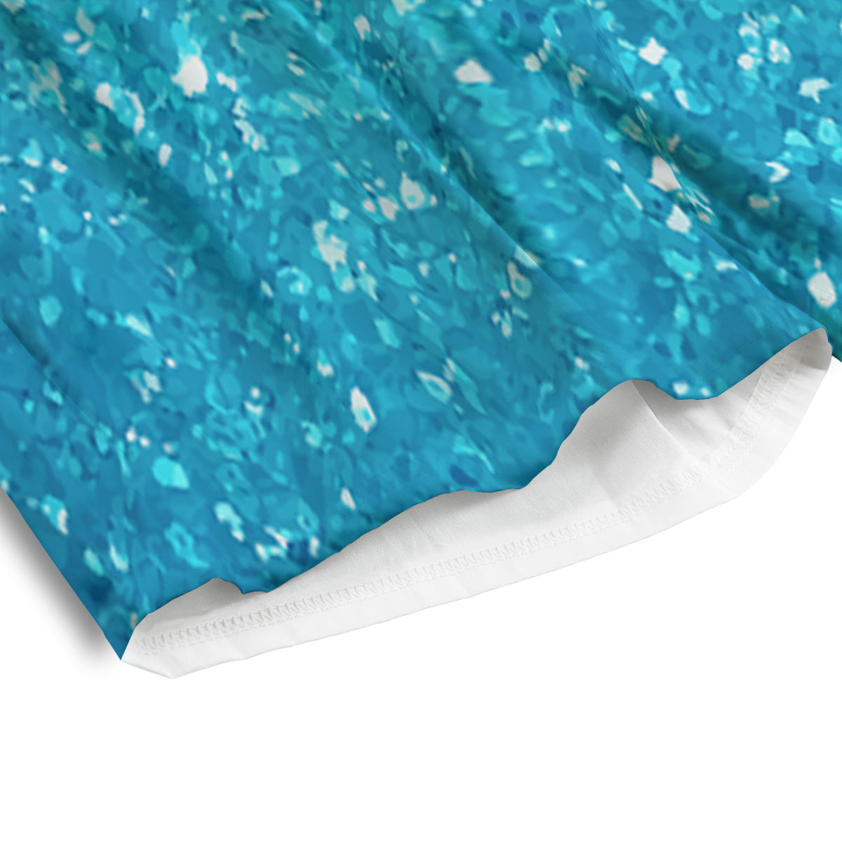 Artwork Blue Glitter Print Men's Athletic Shorts