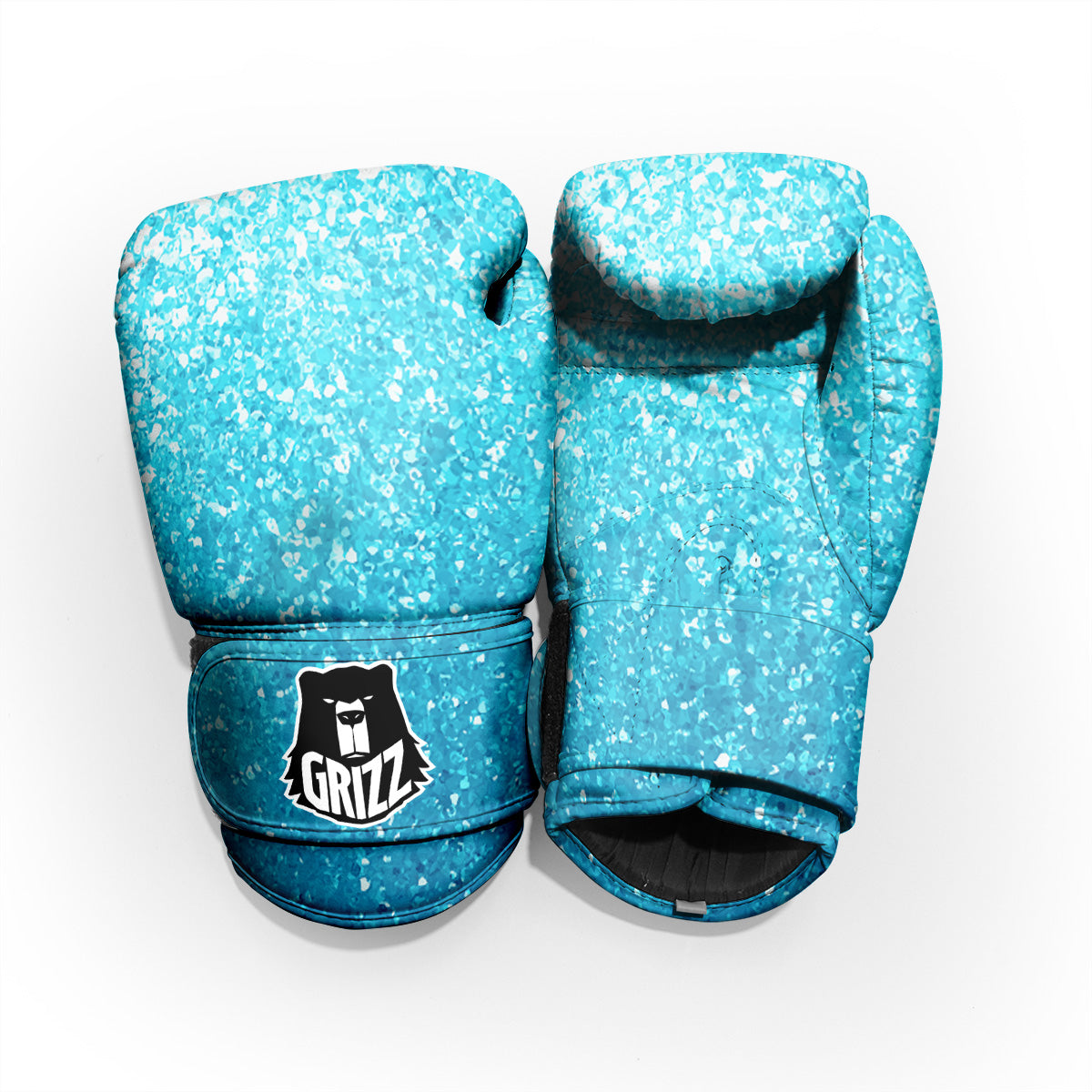 Artwork Blue Glitter Print Pro Boxing Glove