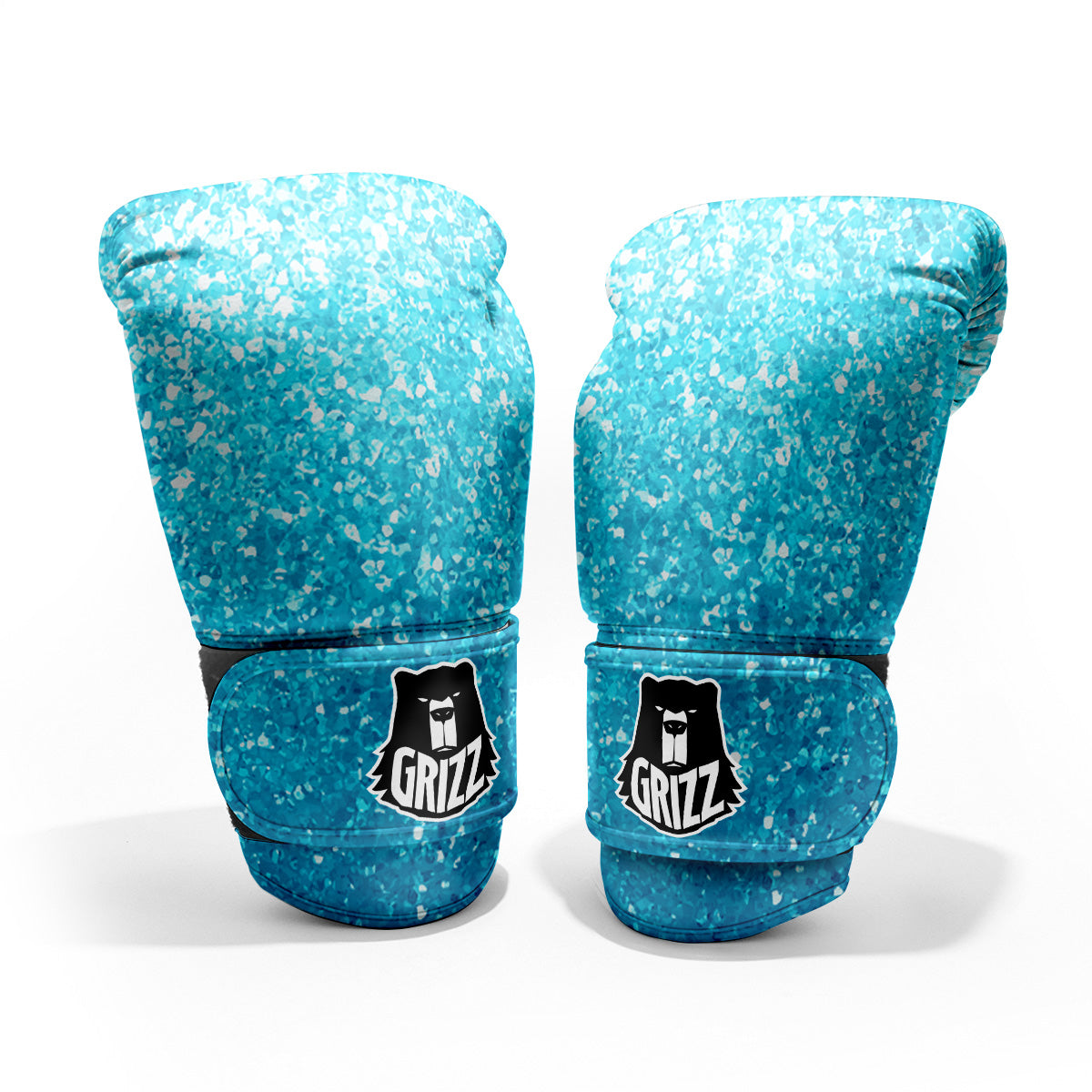 Artwork Blue Glitter Print Pro Boxing Glove