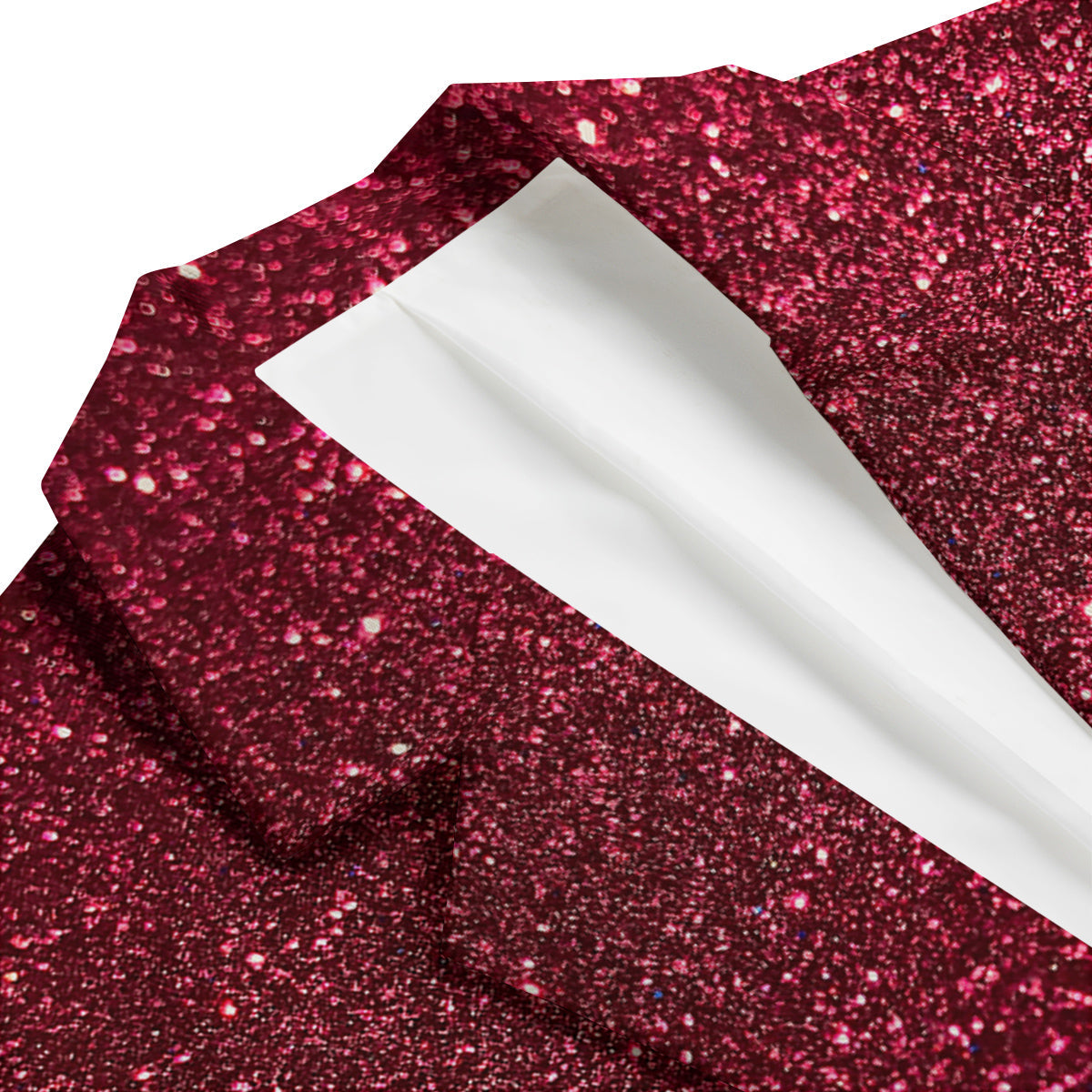 Artwork Burgundy Glitter Print Men's Blazer-grizzshop