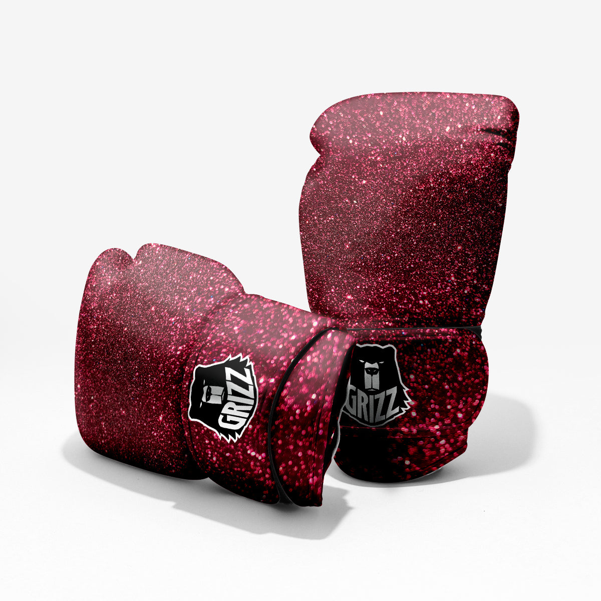 Artwork Burgundy Glitter Print Pro Boxing Glove