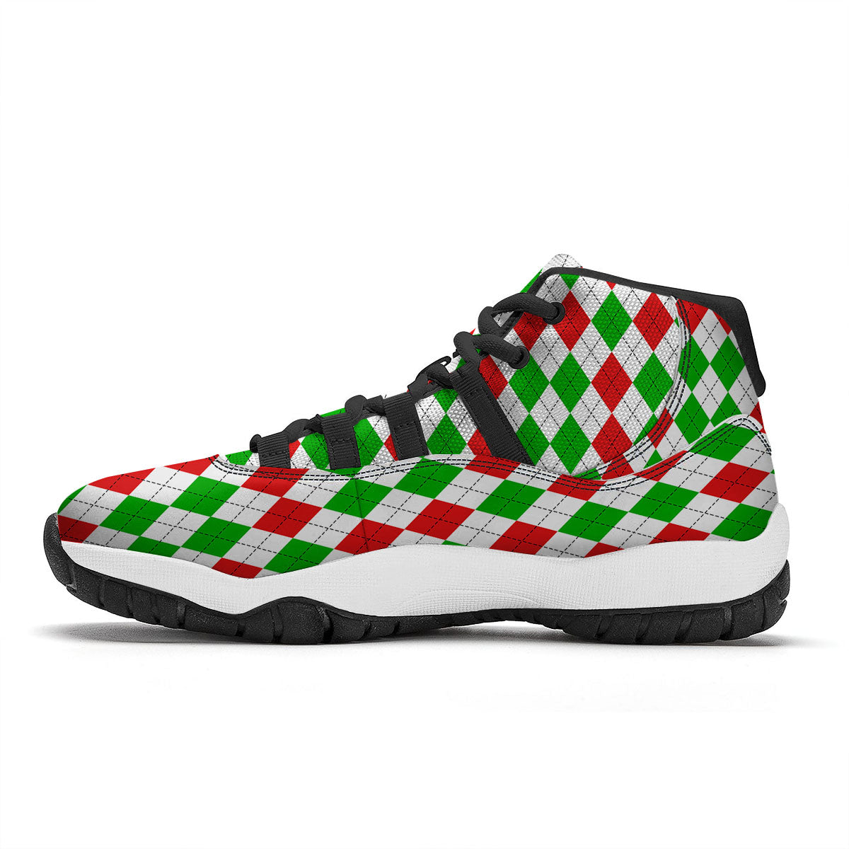 Artwork Glitter Green Print Black Bball Shoes-grizzshop