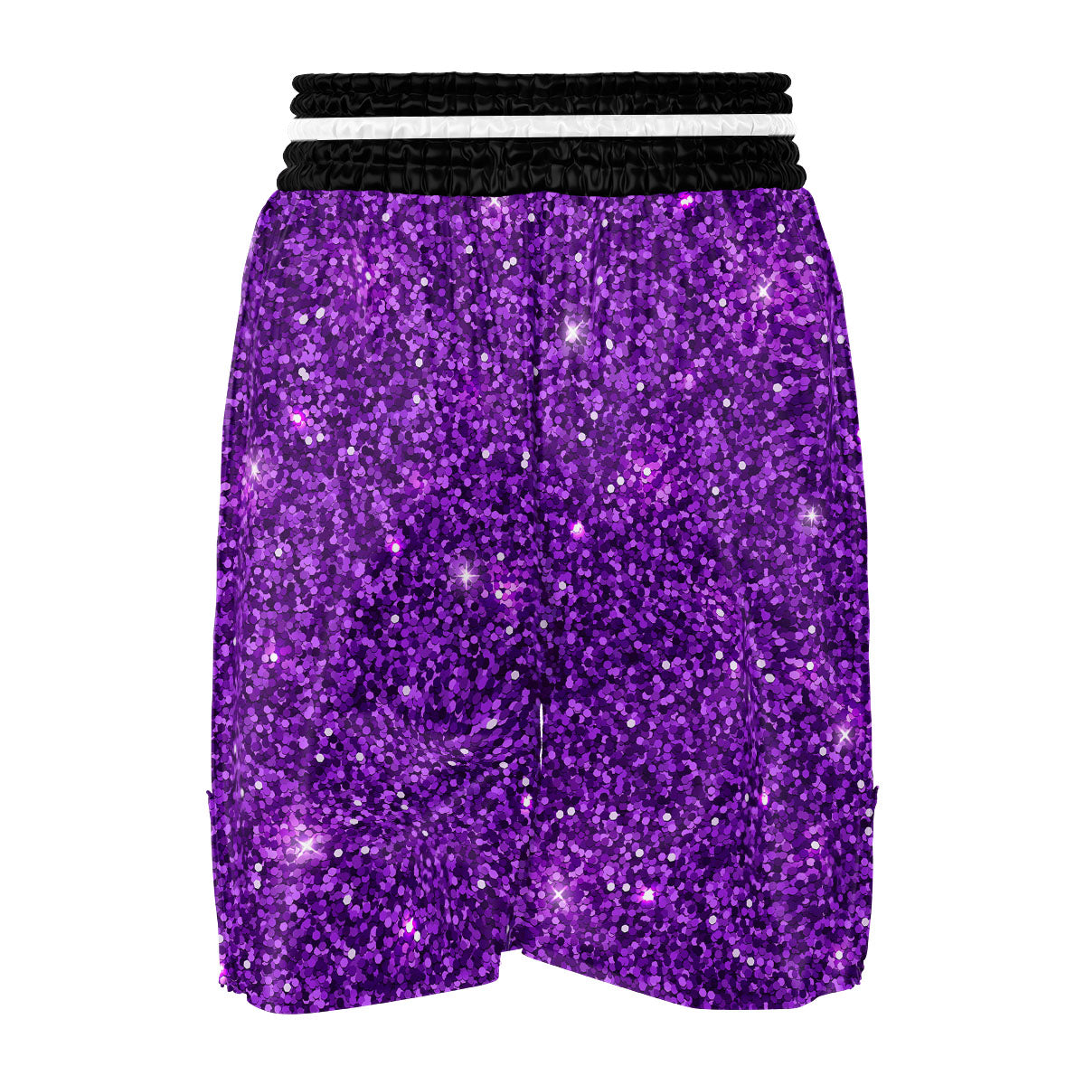 Artwork Glitter Purple Print Boxing Shorts-grizzshop