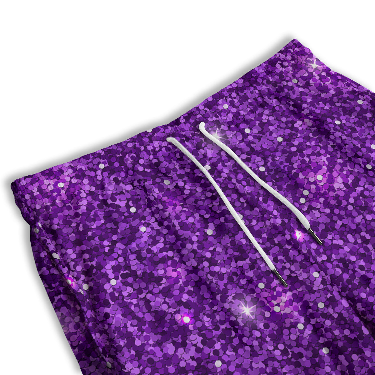 Artwork Glitter Purple Print Men's Athletic Shorts