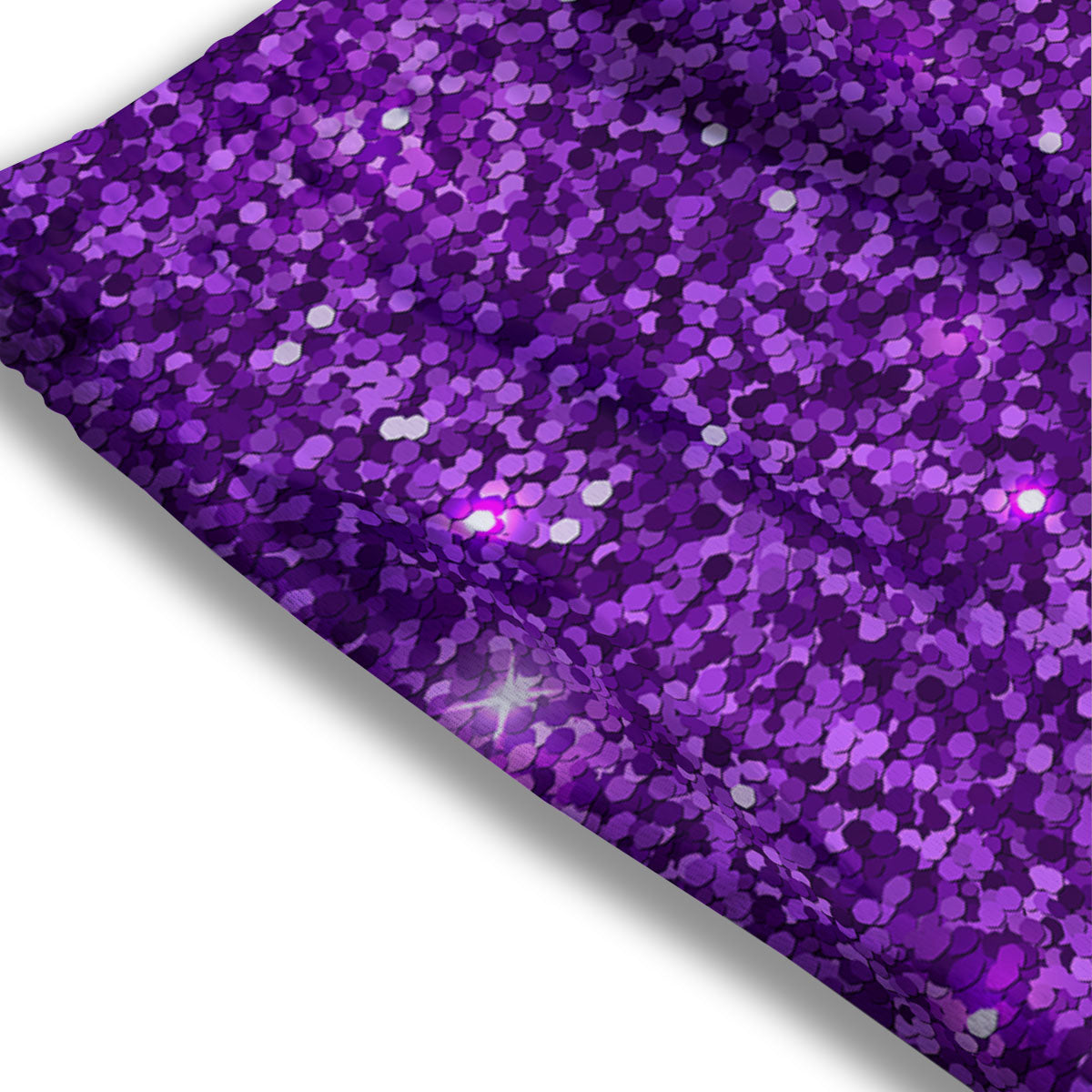 Artwork Glitter Purple Print Mesh Shorts