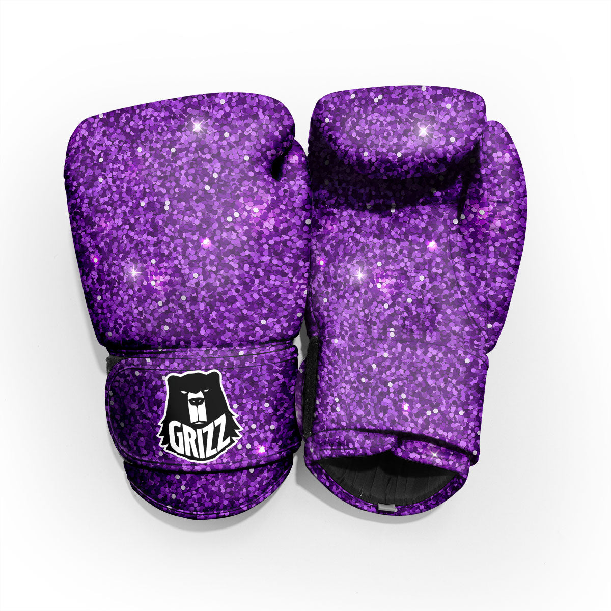 Artwork Glitter Purple Print Pro Boxing Glove