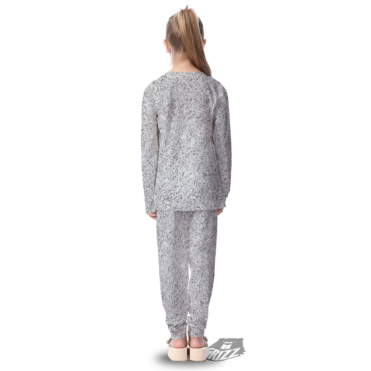 Artwork Glitter Silver Print Kid's Pajamas-grizzshop