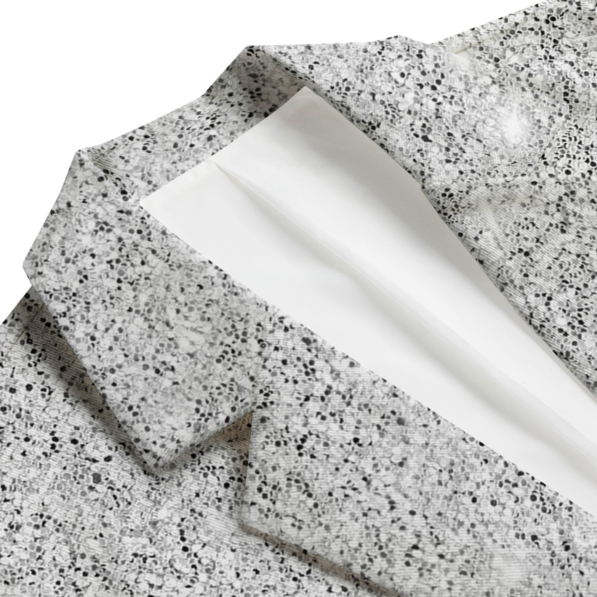 Artwork Glitter Silver Print Men's Blazer-grizzshop