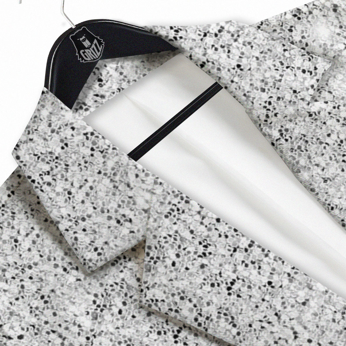 Artwork Glitter Silver Print Men's Sport Coat-grizzshop