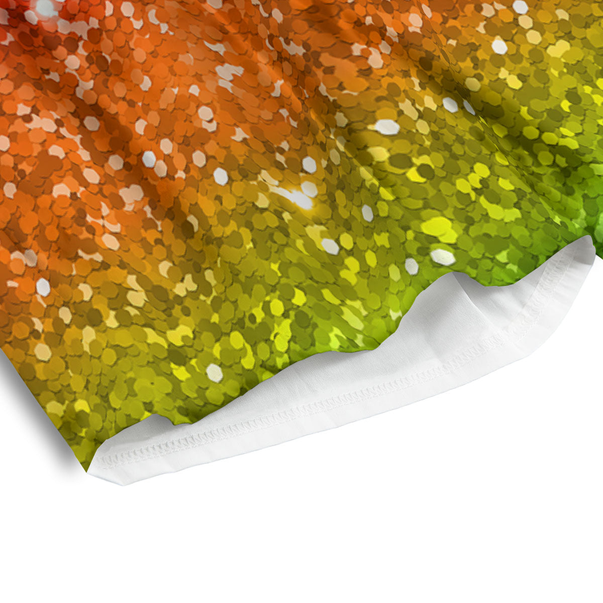 Artwork Rainbow Glitter Print Men's Athletic Shorts
