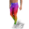 Artwork Rainbow Glitter Print Men's Leggings-grizzshop