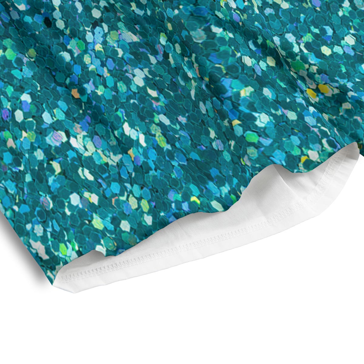 Artwork Teal Glitter Print Pattern Men's Athletic Shorts