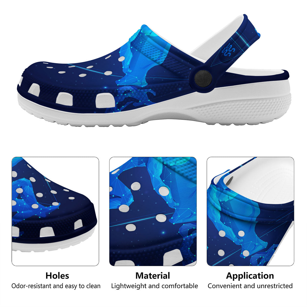 Astrological And Aquarius Signs Print Clog-grizzshop