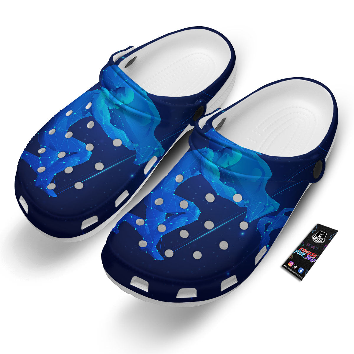 Astrological And Aquarius Signs Print Clog-grizzshop