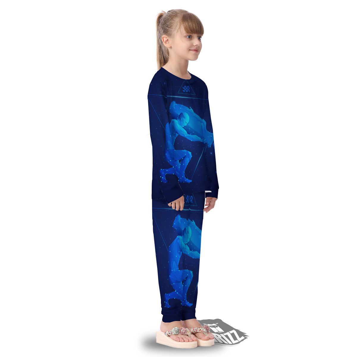 Astrological And Aquarius Signs Print Kid's Pajamas-grizzshop