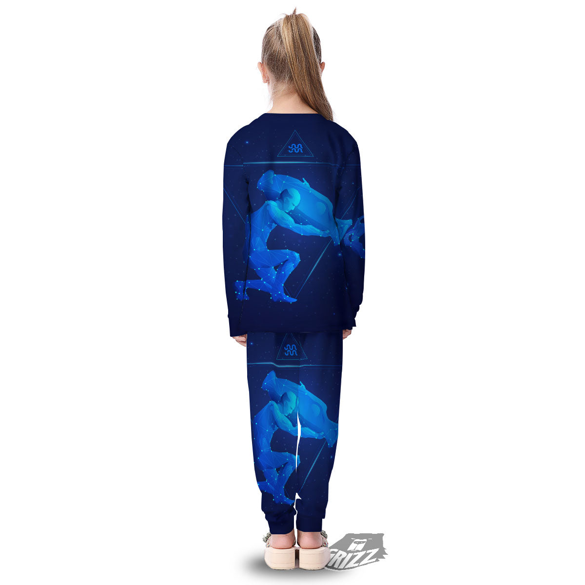 Astrological And Aquarius Signs Print Kid's Pajamas-grizzshop