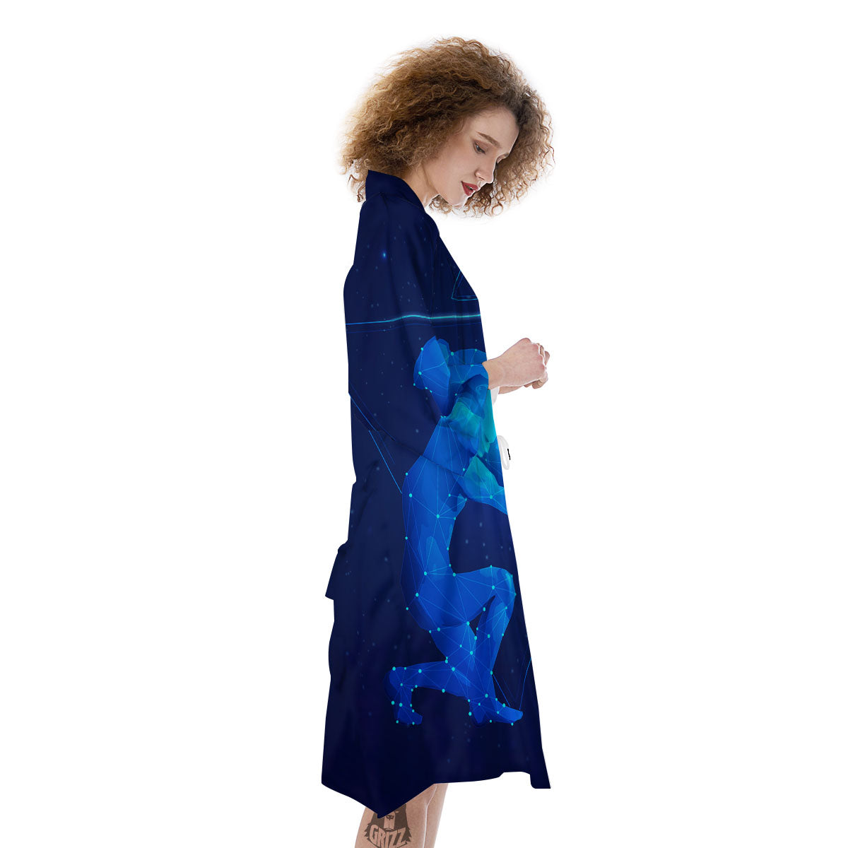 Astrological And Aquarius Signs Print Kimono-grizzshop