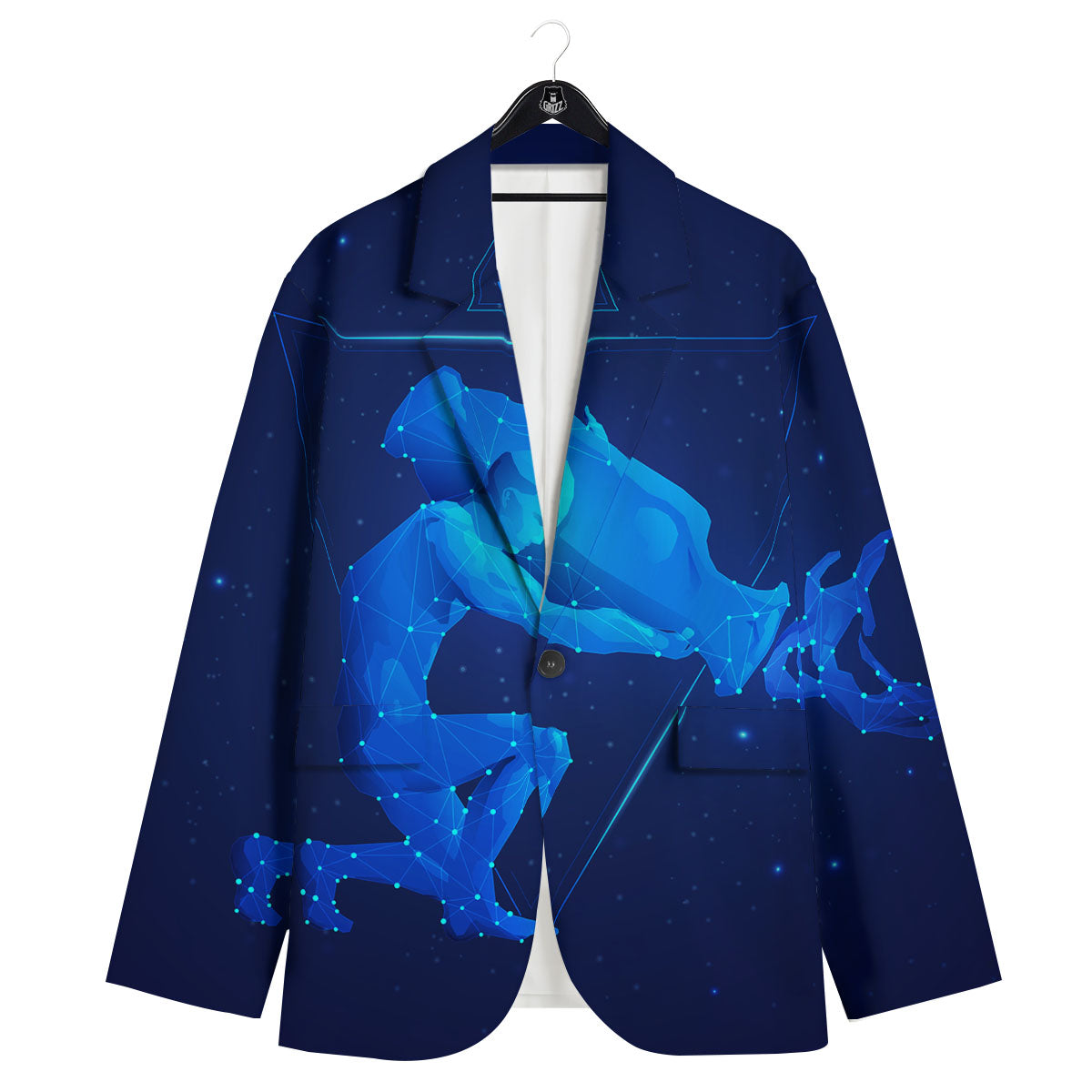 Astrological And Aquarius Signs Print Men's Sport Coat-grizzshop