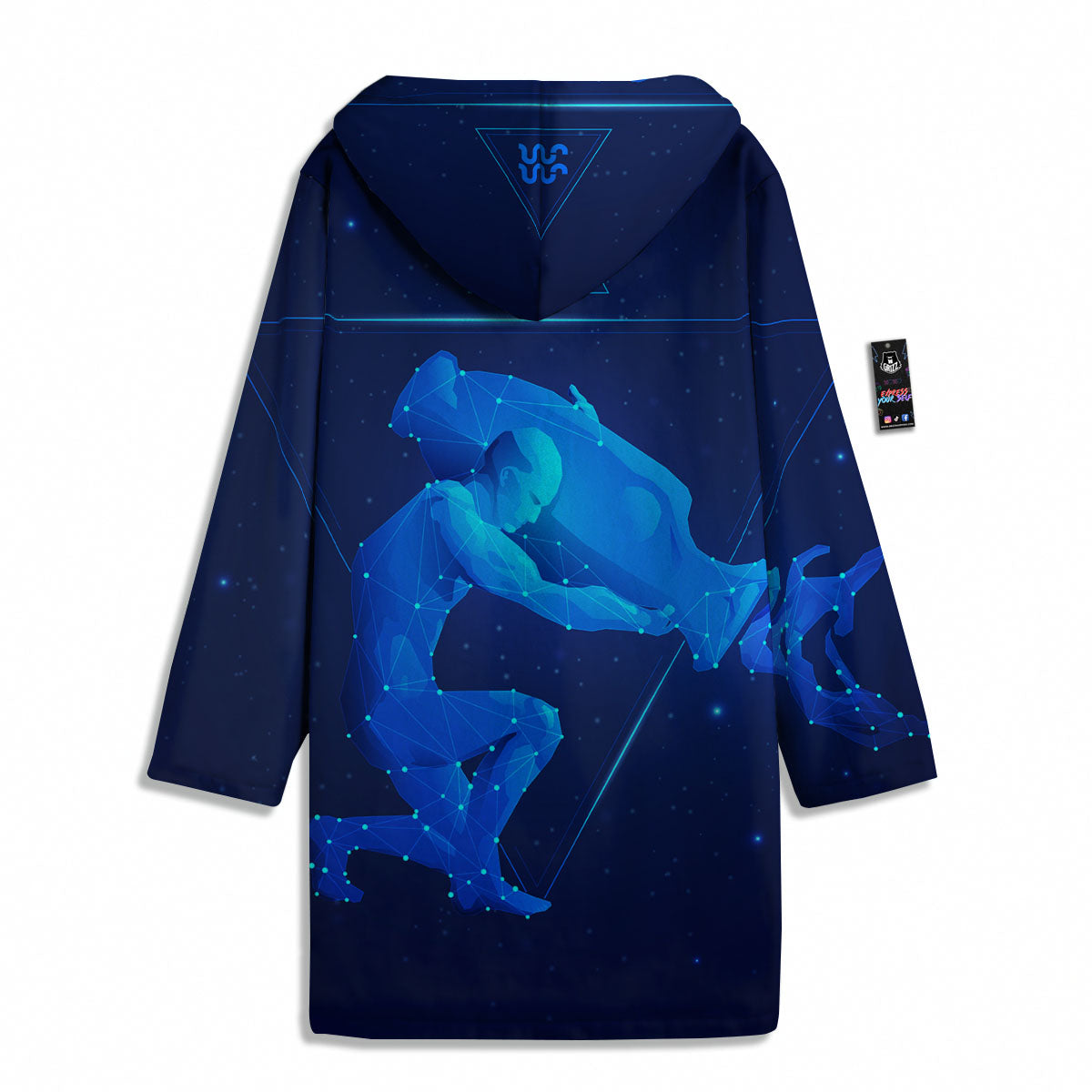 Astrological And Aquarius Signs Print Men's Windbreaker Jacket-grizzshop