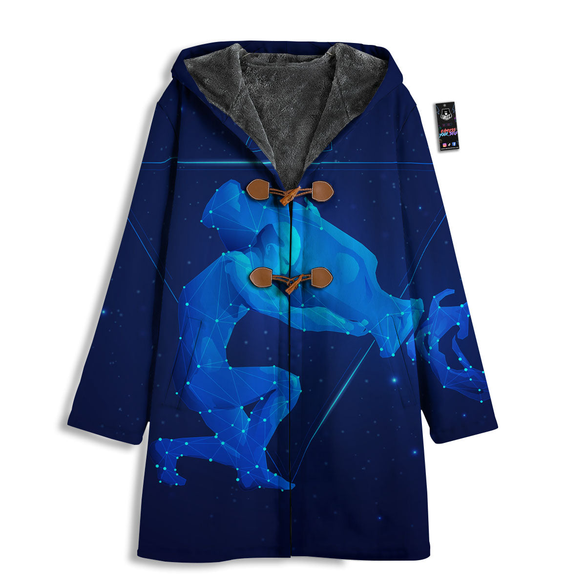 Astrological And Aquarius Signs Print Men's Windbreaker Jacket-grizzshop