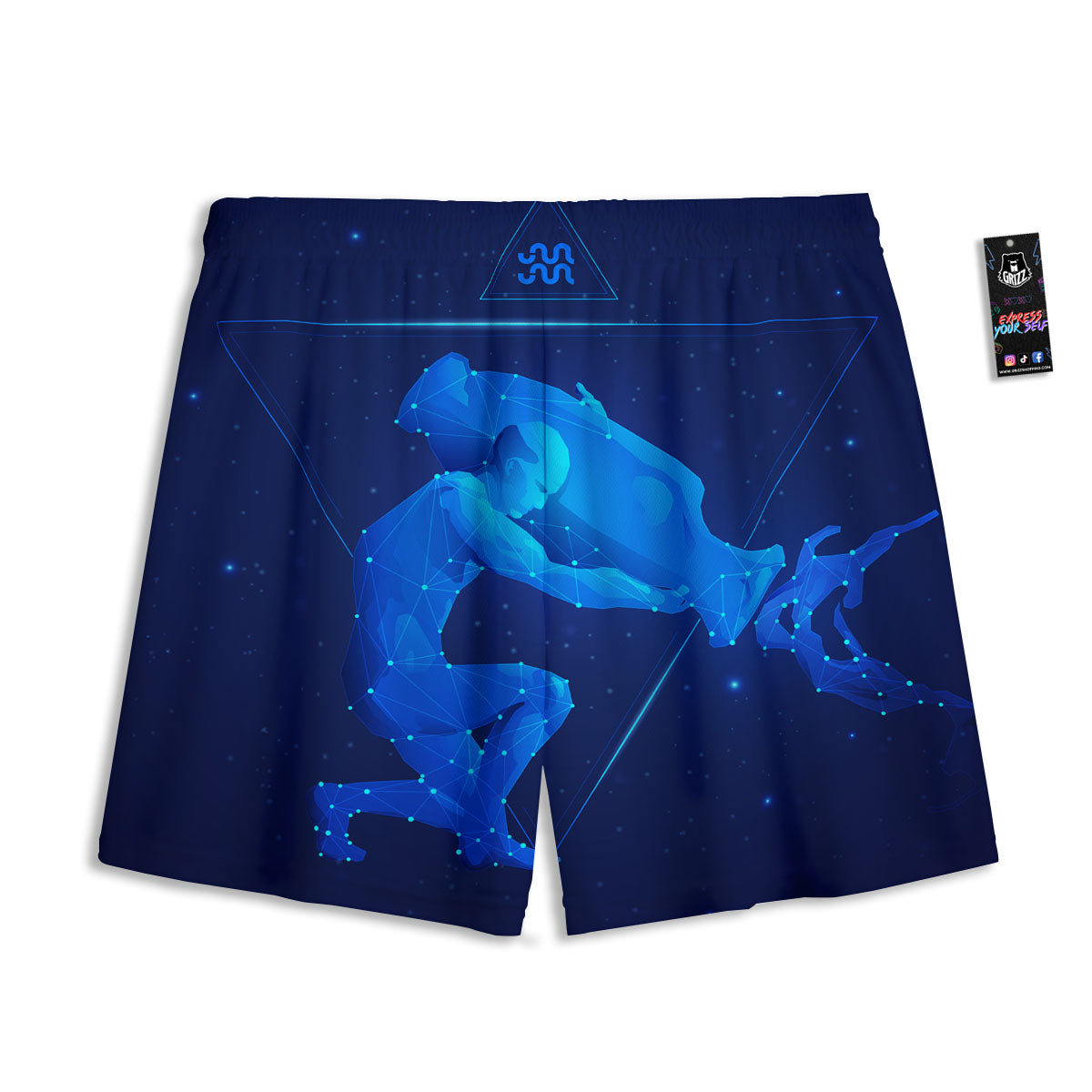 Blood Flowing Red Print Mesh Shorts