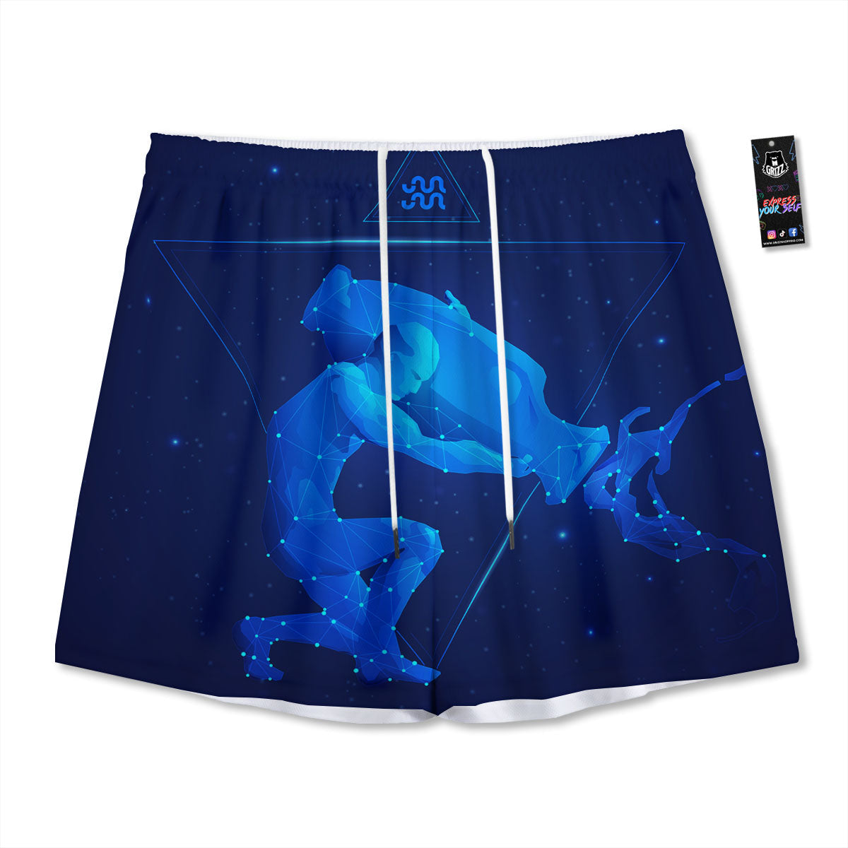 Blood Flowing Red Print Mesh Shorts