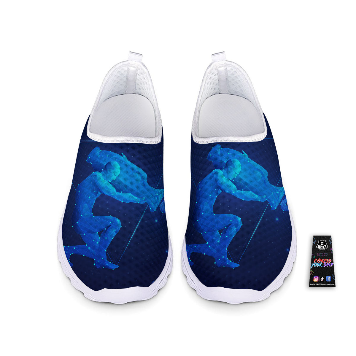 Astrological And Aquarius Signs Print Nurse Shoes-grizzshop