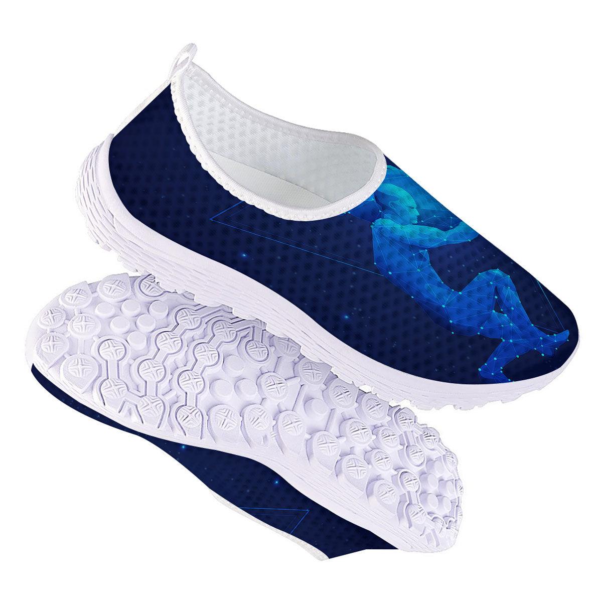 Astrological And Aquarius Signs Print Nurse Shoes-grizzshop