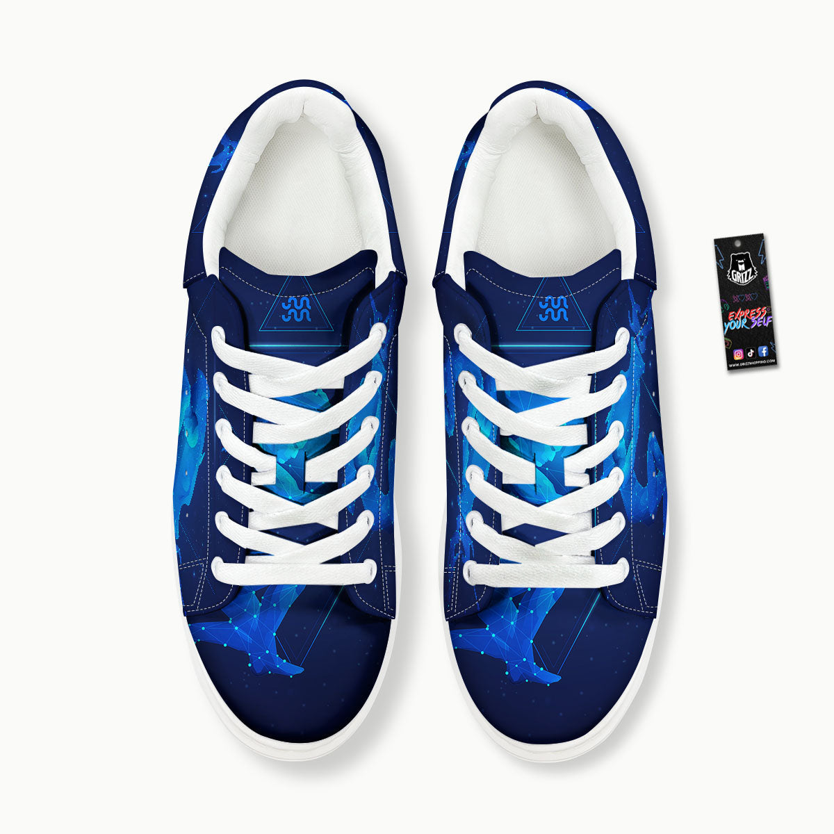 Astrological And Aquarius Signs Print Platform Shoes-grizzshop