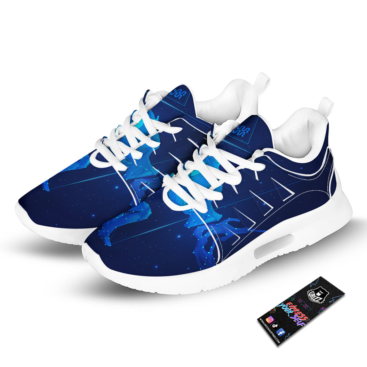 Astrological And Aquarius Signs Print Tennis Shoes-grizzshop