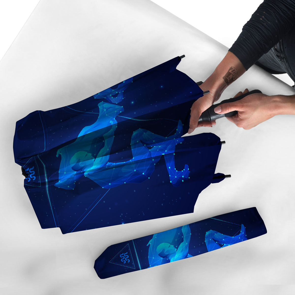 Astrological And Aquarius Signs Print Umbrella-grizzshop