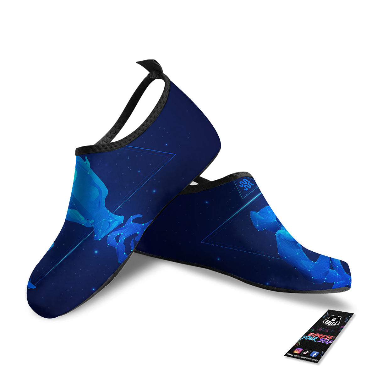 Astrological And Aquarius Signs Print Water Shoes-grizzshop