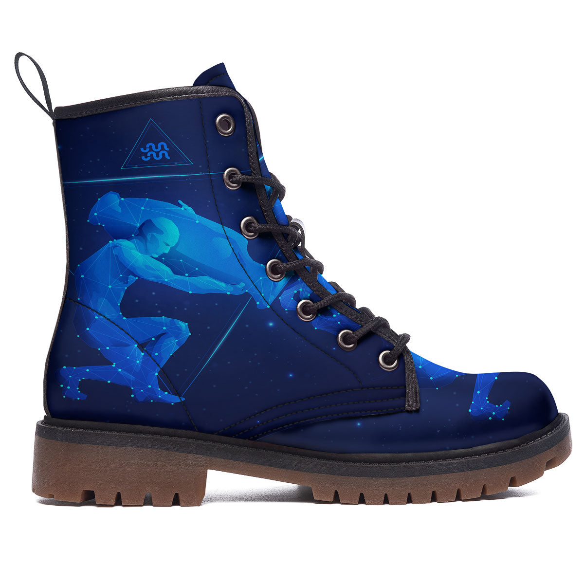 Astrological And Aquarius Signs Print Work Boots-grizzshop
