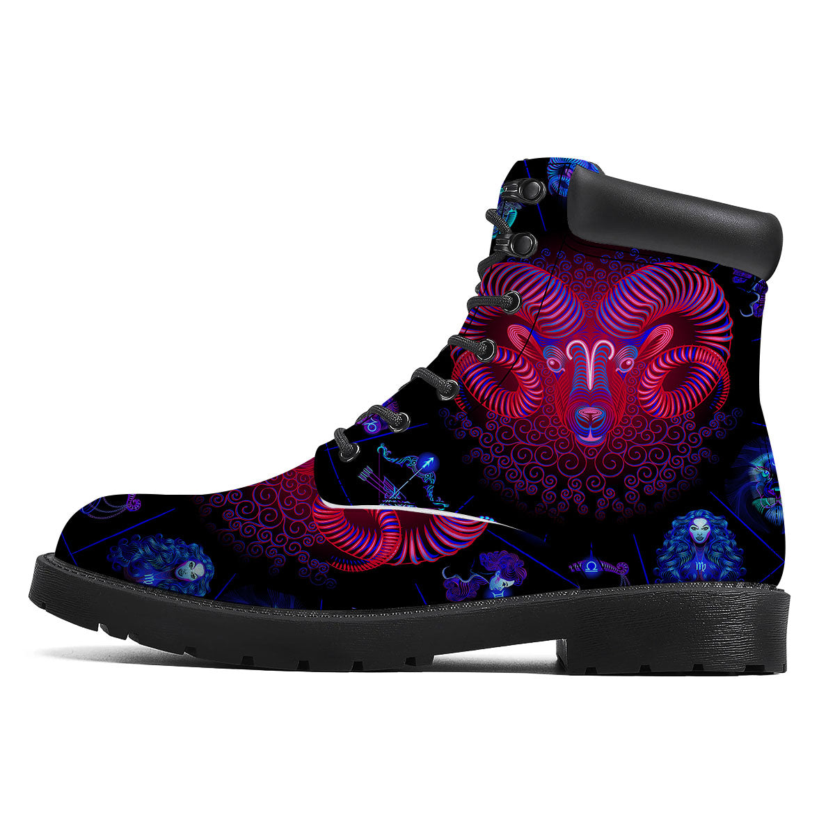 Astrological And Aries Signs Print Boots-grizzshop