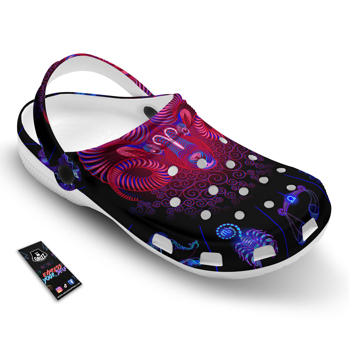 Astrological And Aries Signs Print Clog-grizzshop