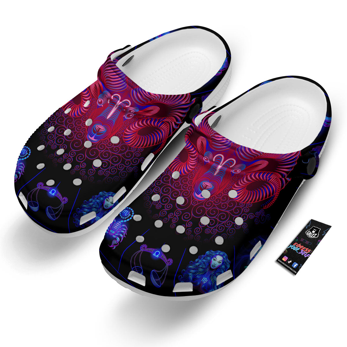 Astrological And Aries Signs Print Clog-grizzshop