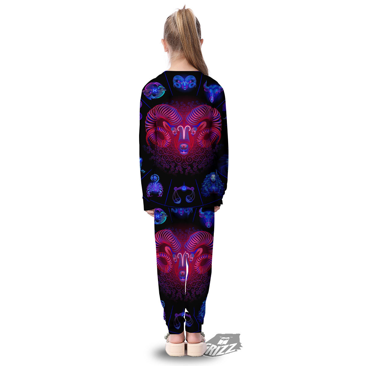 Astrological And Aries Signs Print Kid's Pajamas-grizzshop