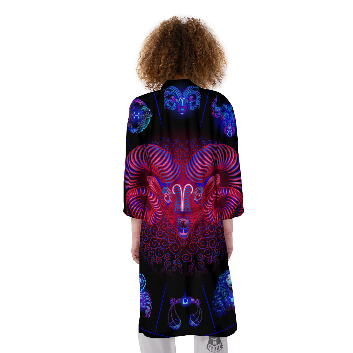 Astrological And Aries Signs Print Kimono-grizzshop