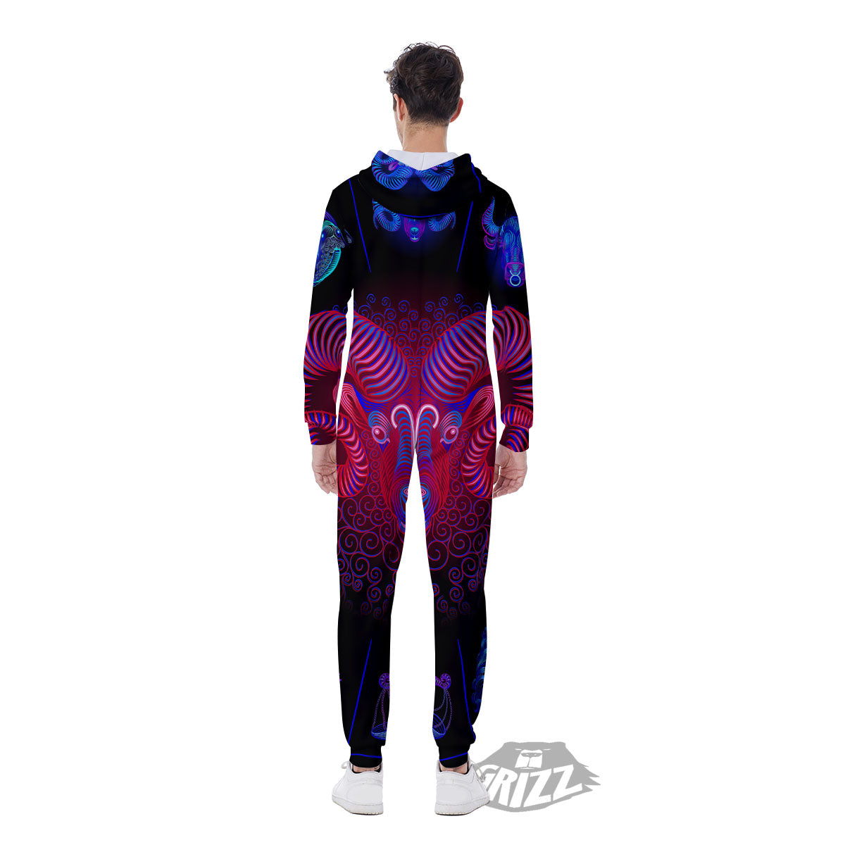 Astrological And Aries Signs Print Men's Jumpsuit-grizzshop