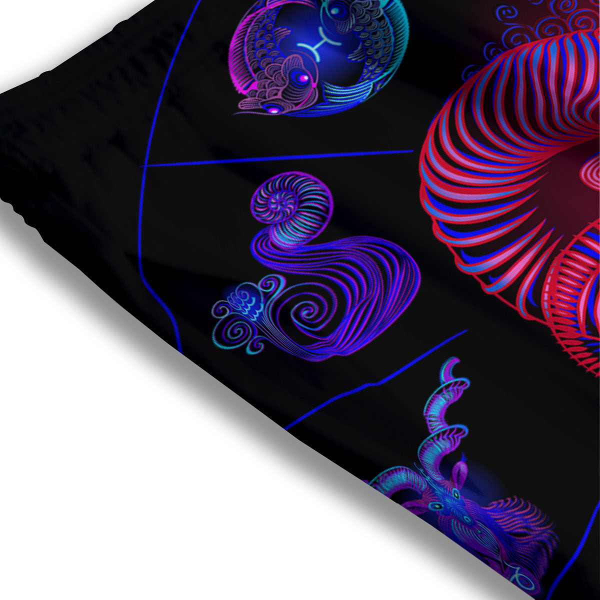 Blue Cyan And White Gingham Print Mesh Shorts