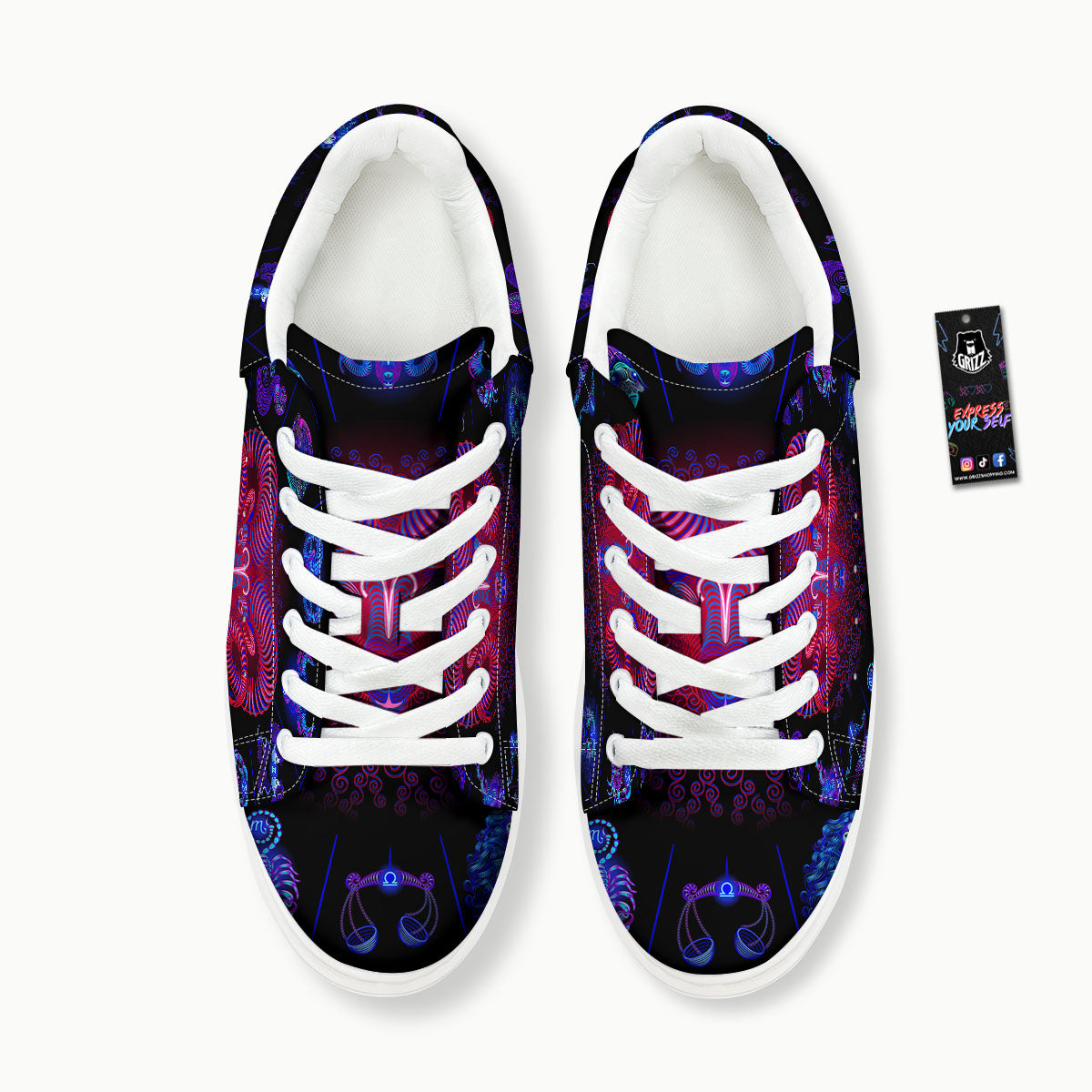 Astrological And Aries Signs Print Platform Shoes-grizzshop