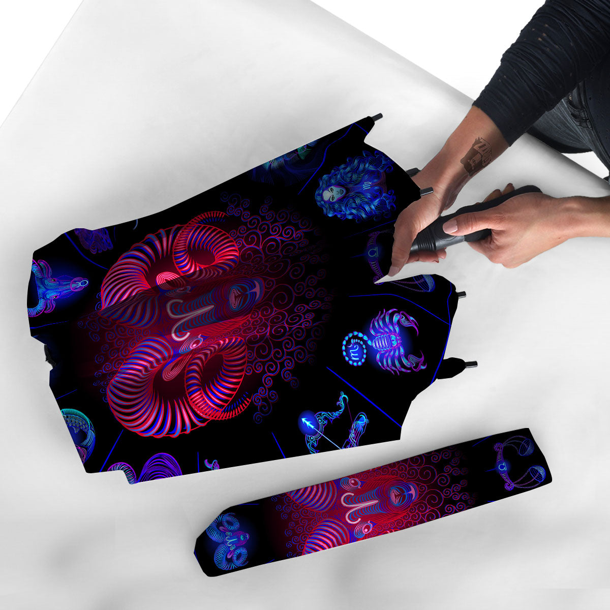 Astrological And Aries Signs Print Umbrella-grizzshop