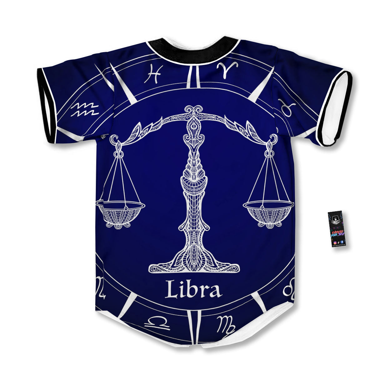 Astrological Libra Signs Libra Print Baseball Jersey-grizzshop