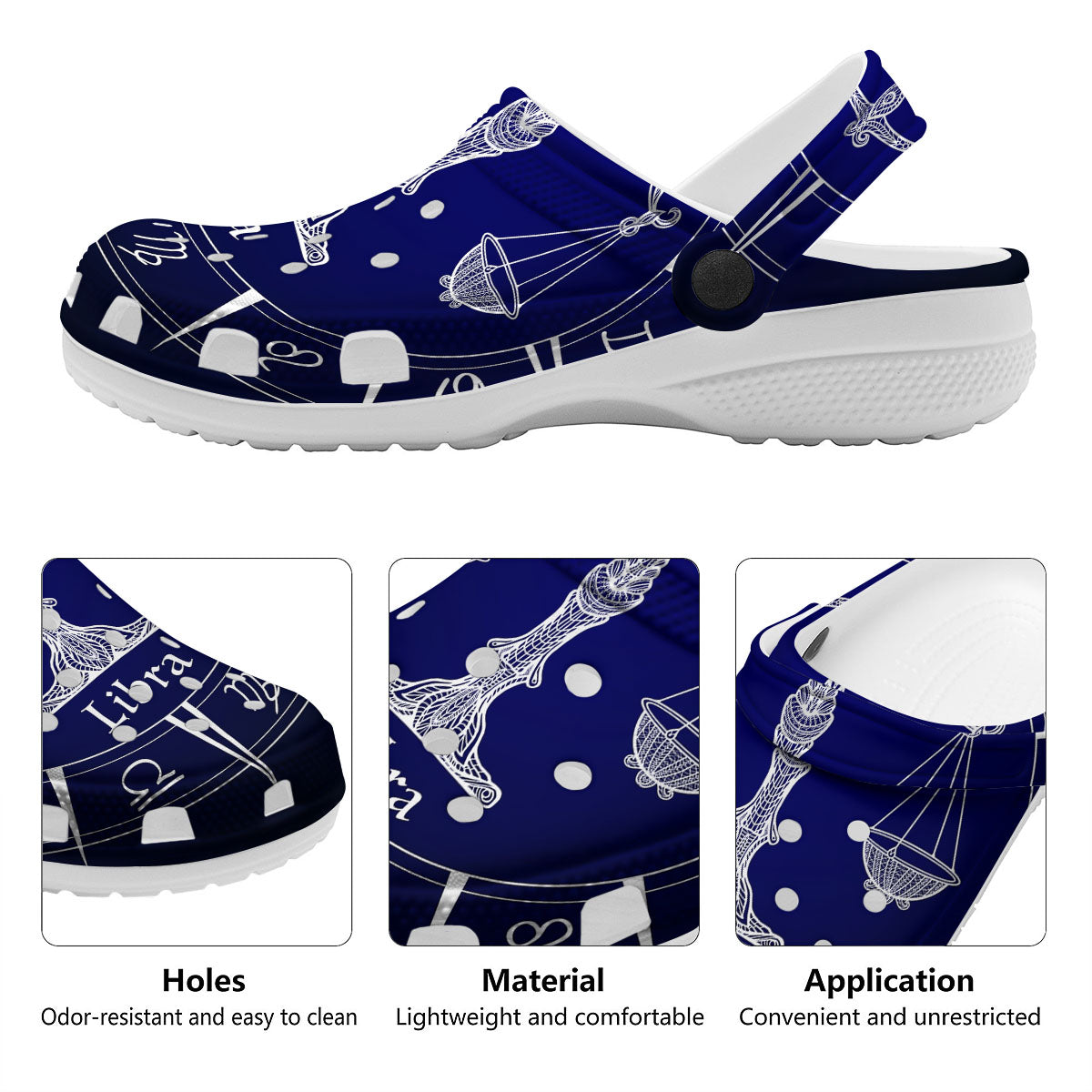 Astrological Libra Signs Libra Print Clog-grizzshop