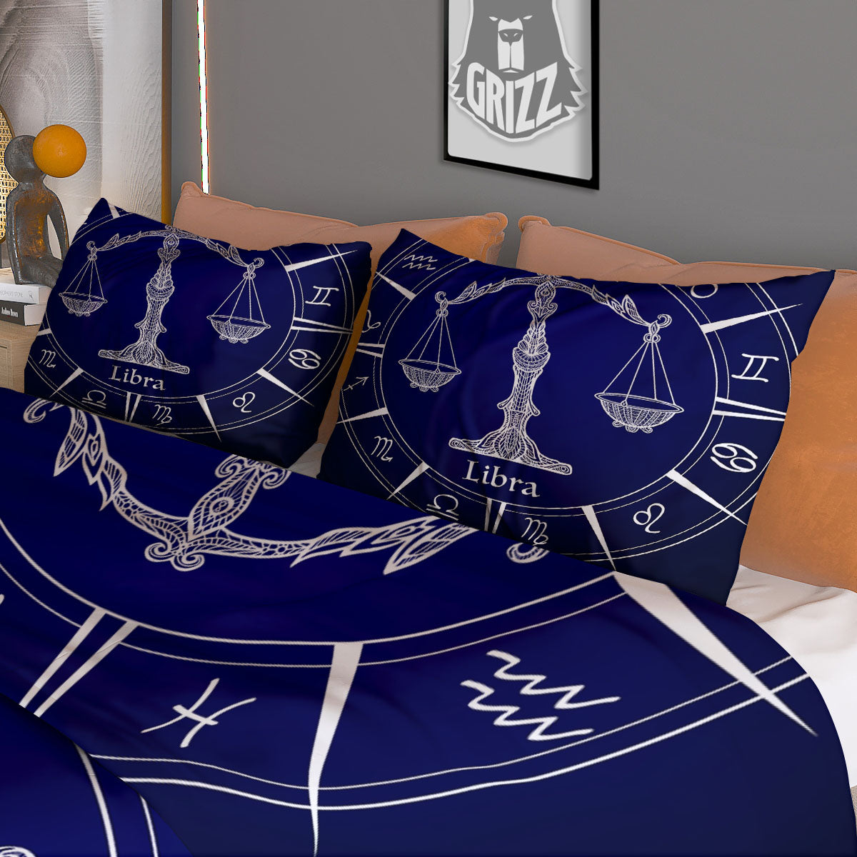 Astrological Libra Signs Libra Print Duvet Cover Bedding Set